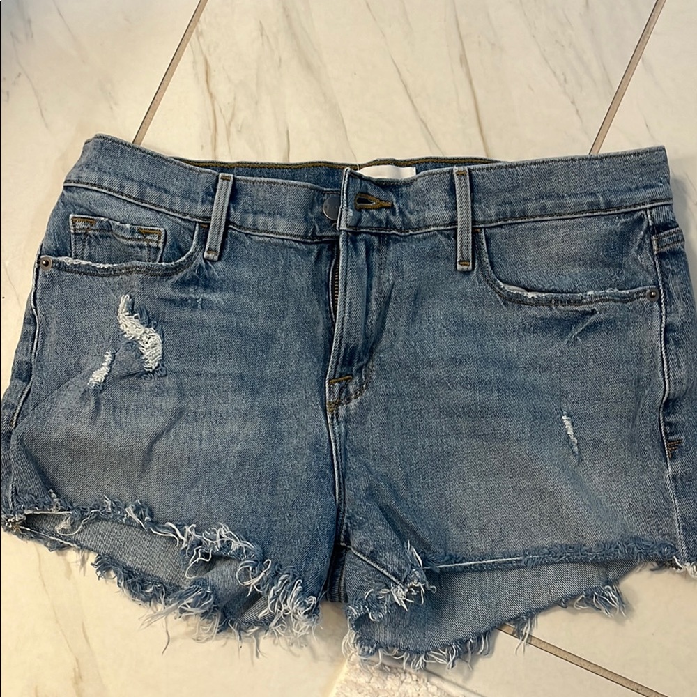 Frame Le Cutoff Denim Shorts